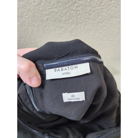 Babaton Aritzia Size 10 Black Off Strapless Corset Top Bustier Peplum Cropped - Picture 6 of 8